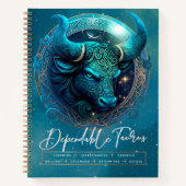 Celestial Bull Zodiac Symbol Fantasy Taurus Notizblock (Vorderseite)