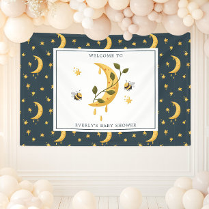 Celestial Bumblebee Moon Honey Baby Dusche Banner