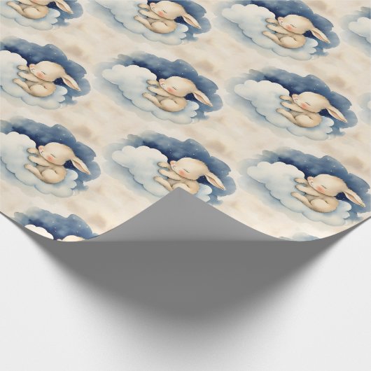Celestial Bunny Boys Birthday Geschenkpapier (Ecke)
