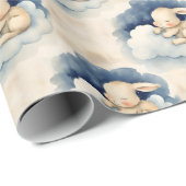 Celestial Bunny Boys Birthday Geschenkpapier (Rolleneckpunkt)