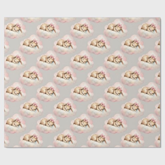 Celestial Bunny Rabbit Birthday Geschenkpapier (Flach)