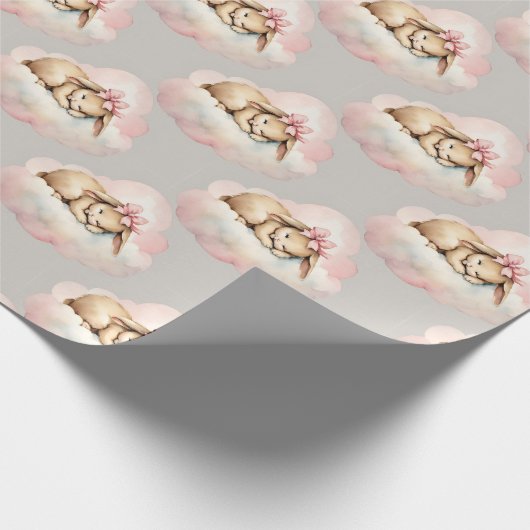 Celestial Bunny Rabbit Birthday Geschenkpapier (Ecke)
