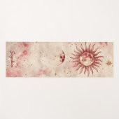 Celestial Burgundy Blush and Gold Individuelle Nam Yogamatte (Vorderseite (Horizontal))