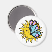 Celestial Butterfly Sun Magnet (Vorderseite/Rückseite)