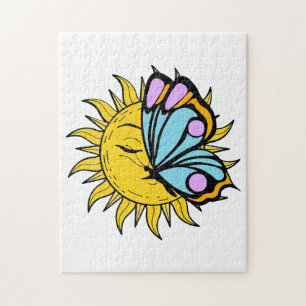Celestial Butterfly Sun Puzzle