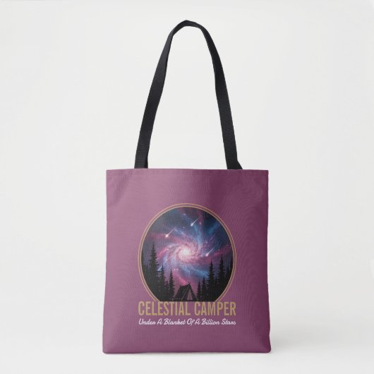 Celestial Camper Galaxy Night Scene Tasche (Vorderseite)