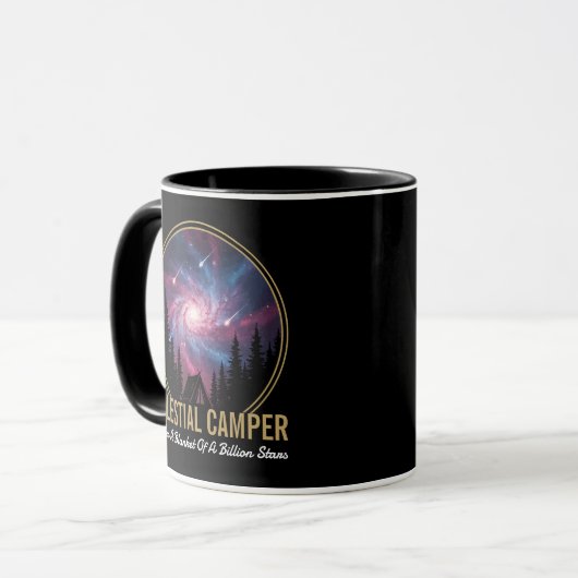 Celestial Camper Galaxy Night Scene Tasse (Vorderseite Links)