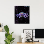 Celestial Cancer – Astrology Art Poster (Heimbüro)