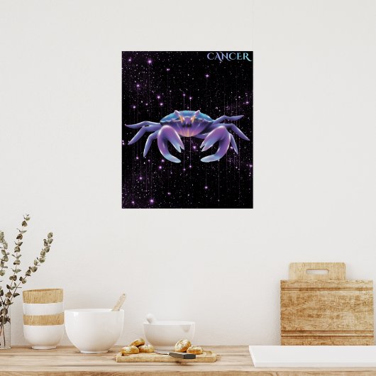 Celestial Cancer – Astrology Art Poster (Küche)
