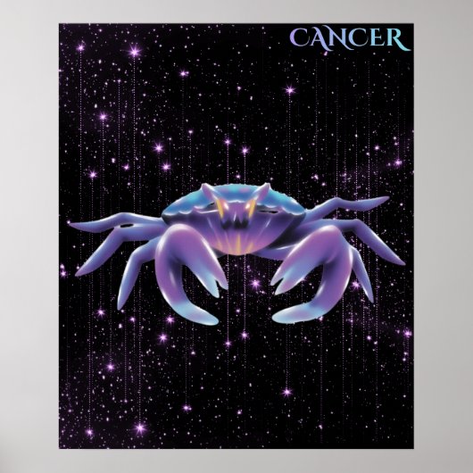 Celestial Cancer – Astrology Art Poster (Vorne)