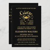 Celestial Cancer Zodiac Baby Shower Einladung (Vorne/Hinten)