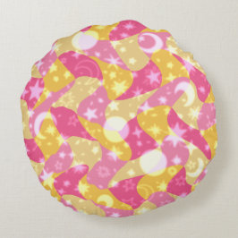 Celestial Candy Swirl Rundes Kissen