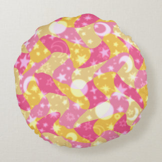 Celestial Candy Swirl Rundes Kissen