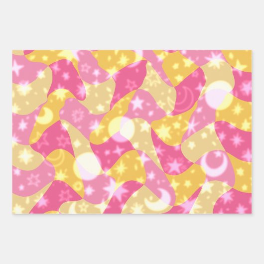 Celestial Candy Wirbel Geschenkpapier Set (Vorderseite)