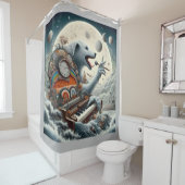 Celestial Canis Pianist Duschvorhang (Beispiel)