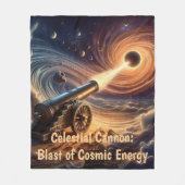Celestial Cannon: Explosion kosmischer Energie Fleecedecke (Vorderseite)