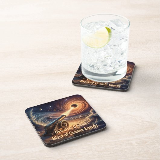 Celestial Cannon: Explosion kosmischer Energie Getränkeuntersetzer (Rechte Seite)