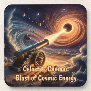 Celestial Cannon: Explosion kosmischer Energie Getränkeuntersetzer