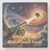 Celestial Cannon: Explosion kosmischer Energie Steinuntersetzer (Vorderseite)