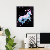 Celestial Capricorn – Astrology Art Poster (Heimbüro)