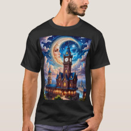 Celestial Castle and Moon Face T-Shirt