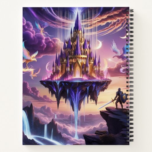 Celestial Castle Notebook - Fantasy Art Design Notizblock (Rückseite)