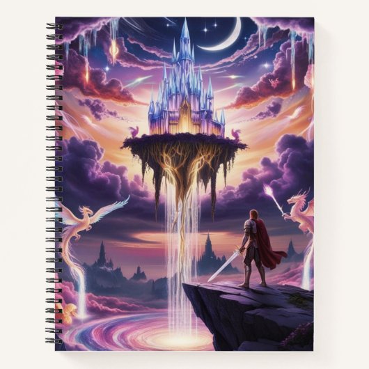 Celestial Castle Notebook - Fantasy Art Design Notizblock (Vorderseite)