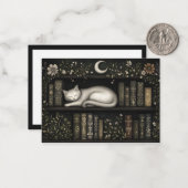 Celestial Cat Bookish Note Cards Mitteilungskarte (Vorderseite/Rückseite Beispiel)