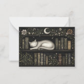 Celestial Cat Bookish Note Cards Mitteilungskarte (Vorderseite)