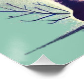 Celestial Cat - Dreamy Double Exposure Art Poster (Ecke)