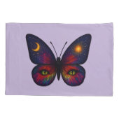 Celestial Cat-Eye Butterfly Sun Moon Star Boho Art Kissenbezug (Rückseite)