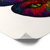 Celestial Cat-Eye Butterfly Sun Moon Star Boho Art Poster (Ecke)