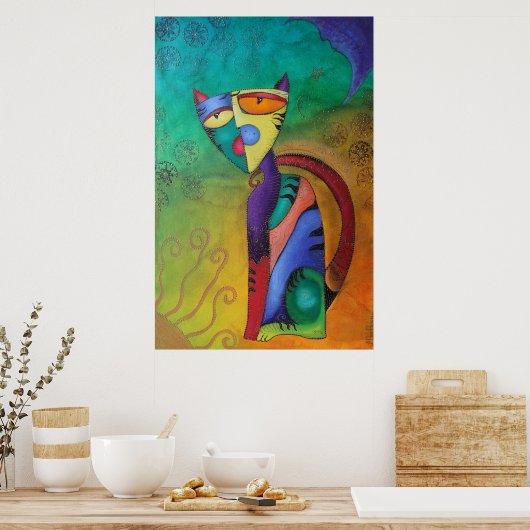 Celestial Cat Poster (Küche)
