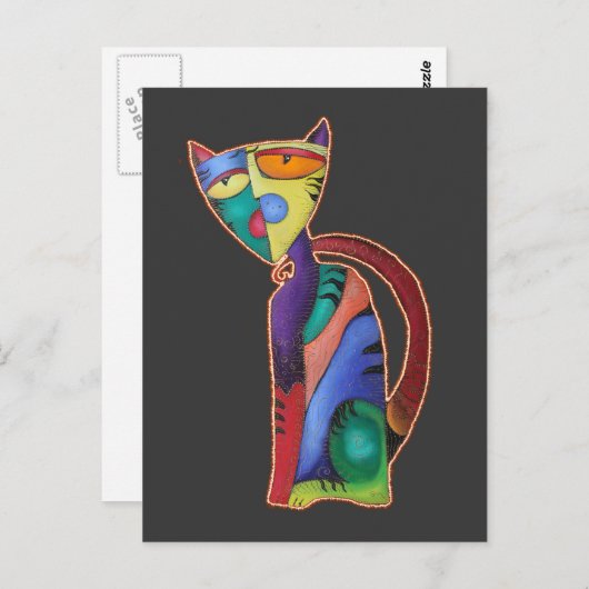 Celestial Cat Postkarte (Vorne/Hinten)