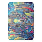 Celestial Cathedral Cityscape Badematte (Vorderseite Vertikal)