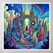 Celestial Cathedral Cityscape Poster (Vorne)