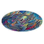 Celestial Cathedral Cityscape Schneidebrett (Ecke)