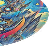 Celestial Cathedral Cityscape Schneidebrett (Ecke)