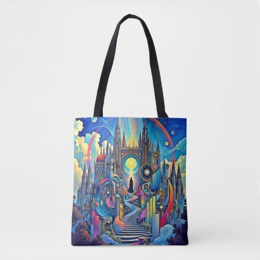 Celestial Cathedral Cityscape Tasche (Vorderseite)