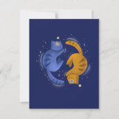Celestial Cats Notecard Dankeskarte (Vorderseite)