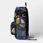 Celestial Celebrations: Maximalist Abstract Art  Bedruckter Rucksack (Rechts)