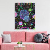 Celestial Celebrations: Maximalist Abstract Art  Leinwanddruck (Insitu (Wohnzimmer))