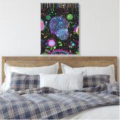 Celestial Celebrations: Maximalist Abstract Art  Leinwanddruck (Insitu (Schlafzimmer))