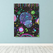 Celestial Celebrations: Maximalist Abstract Art  Leinwanddruck (Insitu (Holzboden))