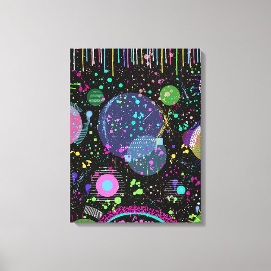 Celestial Celebrations: Maximalist Abstract Art  Leinwanddruck (Vorderseite)