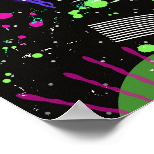 Celestial Celebrations: Maximalist Abstract Art  Poster (Ecke)