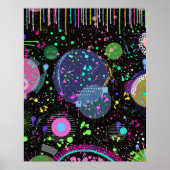 Celestial Celebrations: Maximalist Abstract Art  Poster (Vorne)