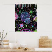 Celestial Celebrations: Maximalist Abstract Art  Poster (Küche)