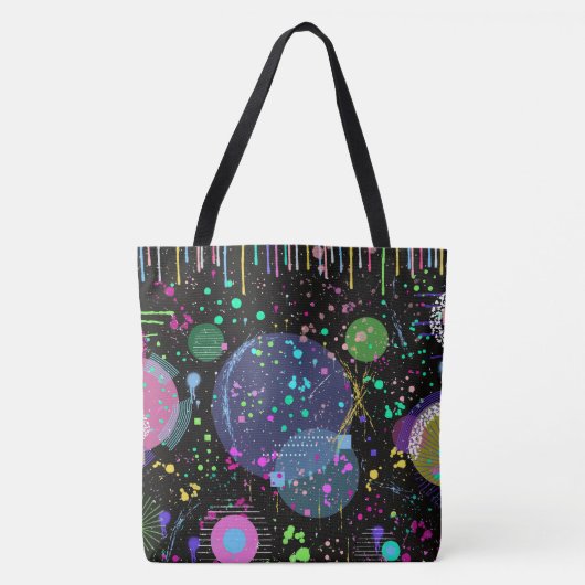 Celestial Celebrations: Maximalist Abstract Art  Tasche (Vorderseite)