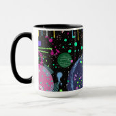 Celestial Celebrations: Maximalist Abstract Art  Tasse (Links)